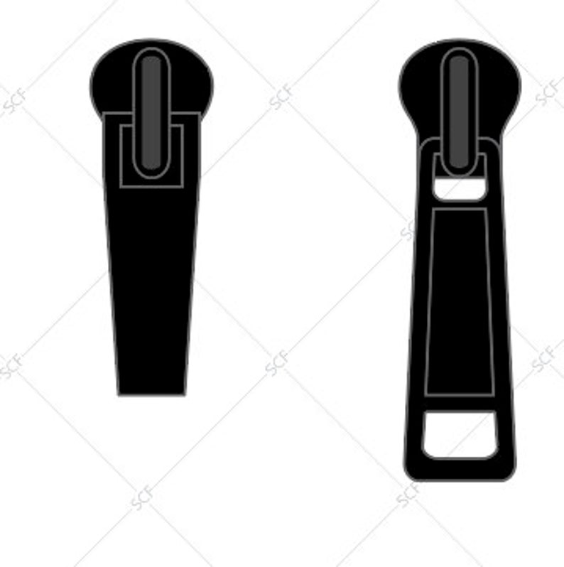 Zipper Svg Bundle, X10 Different Zips in 3 Sizes & Colours Plus X10 Zip