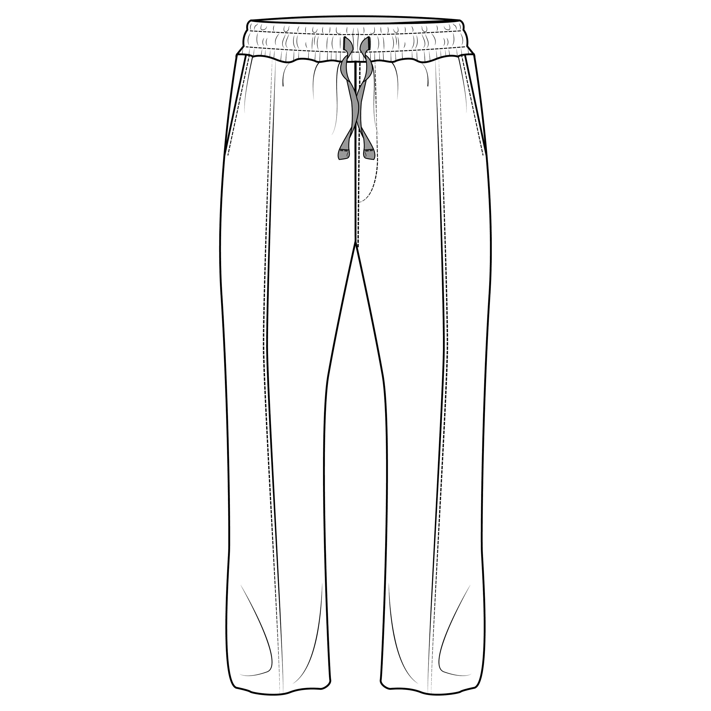 Vector Relaxed Pant Baggy Bottoms Flat Sketch for Adobe Etsy UK