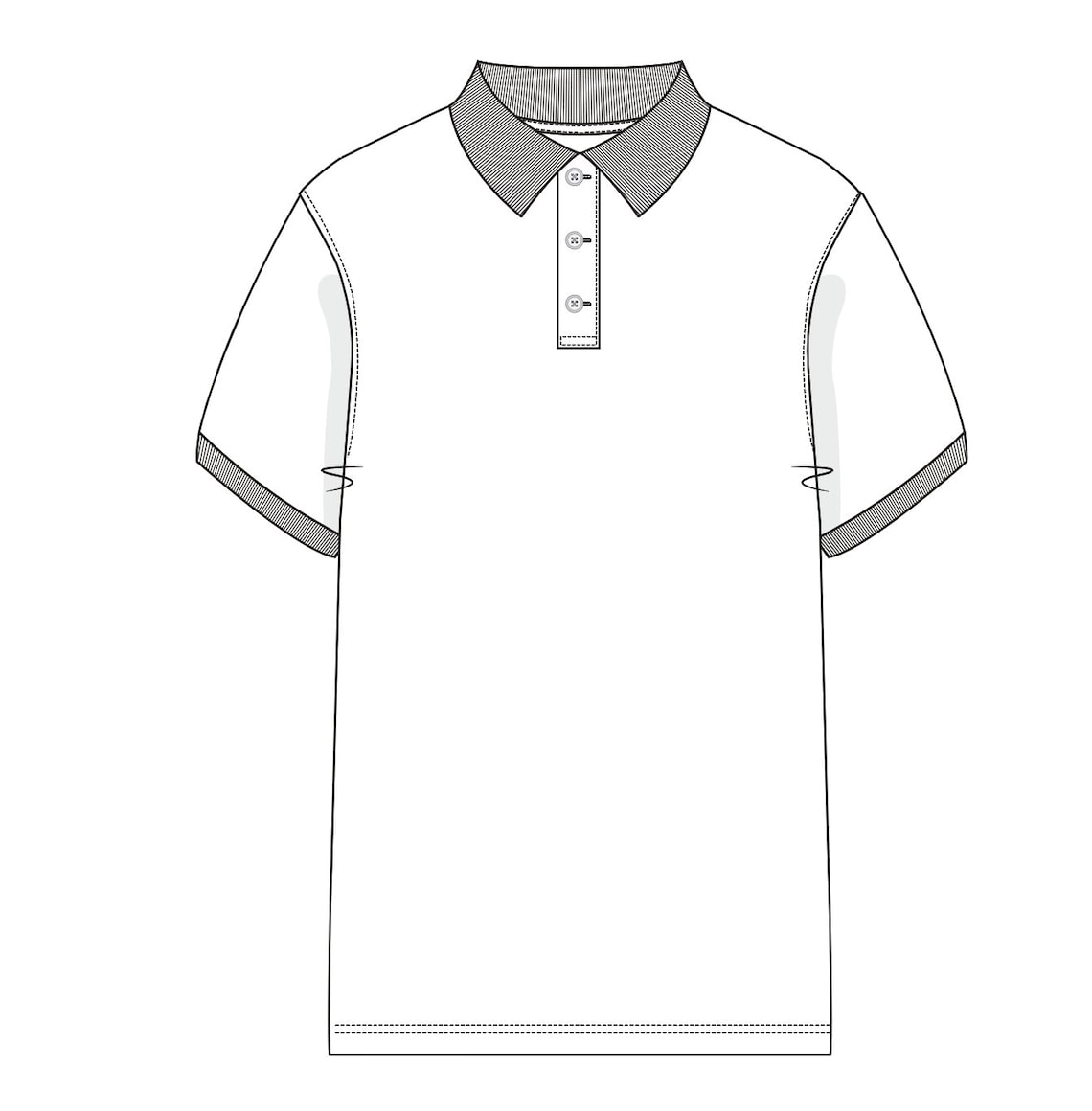 Polo Top T-shirt SVG Vector CAD Mens Polo Top Tshirt - Etsy UK