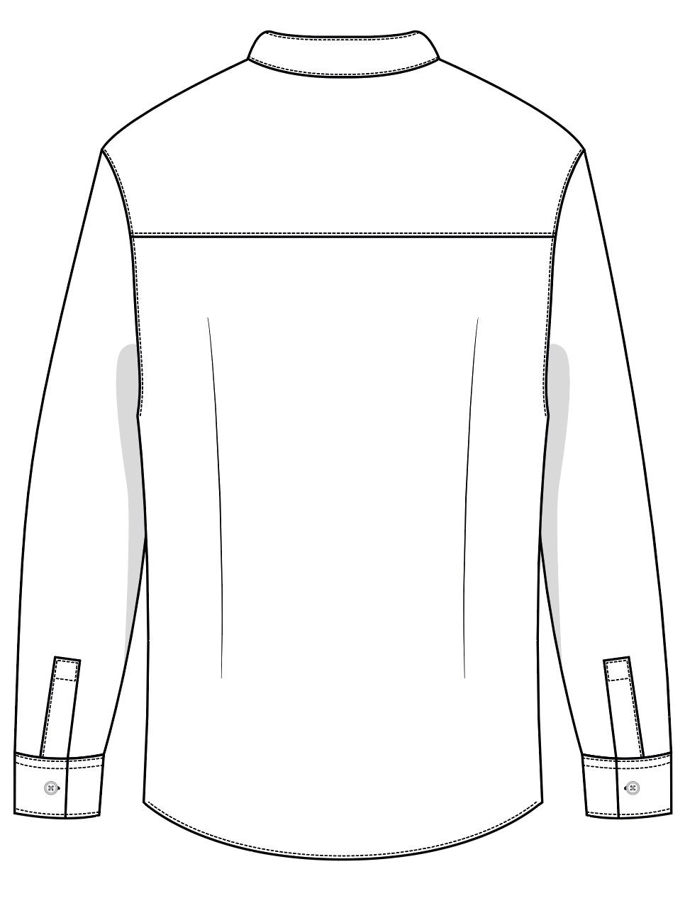 Vector Grandad Collar Shirt, SVG Flat Sketch, for Adobe Illustrator ...