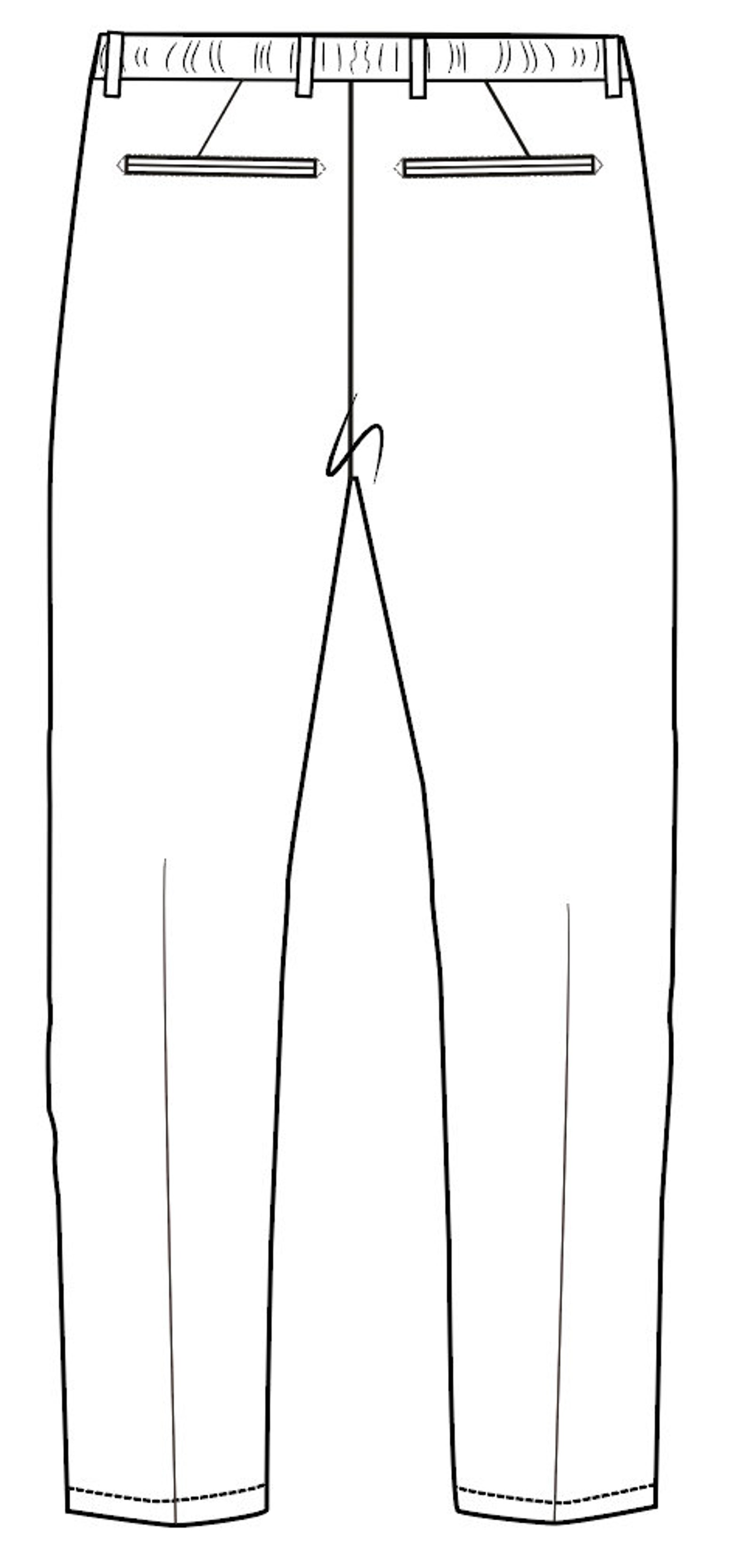 Wide Leg Trouser Suit Pant Fashion Vector Sketch SVG Vector - Etsy UK