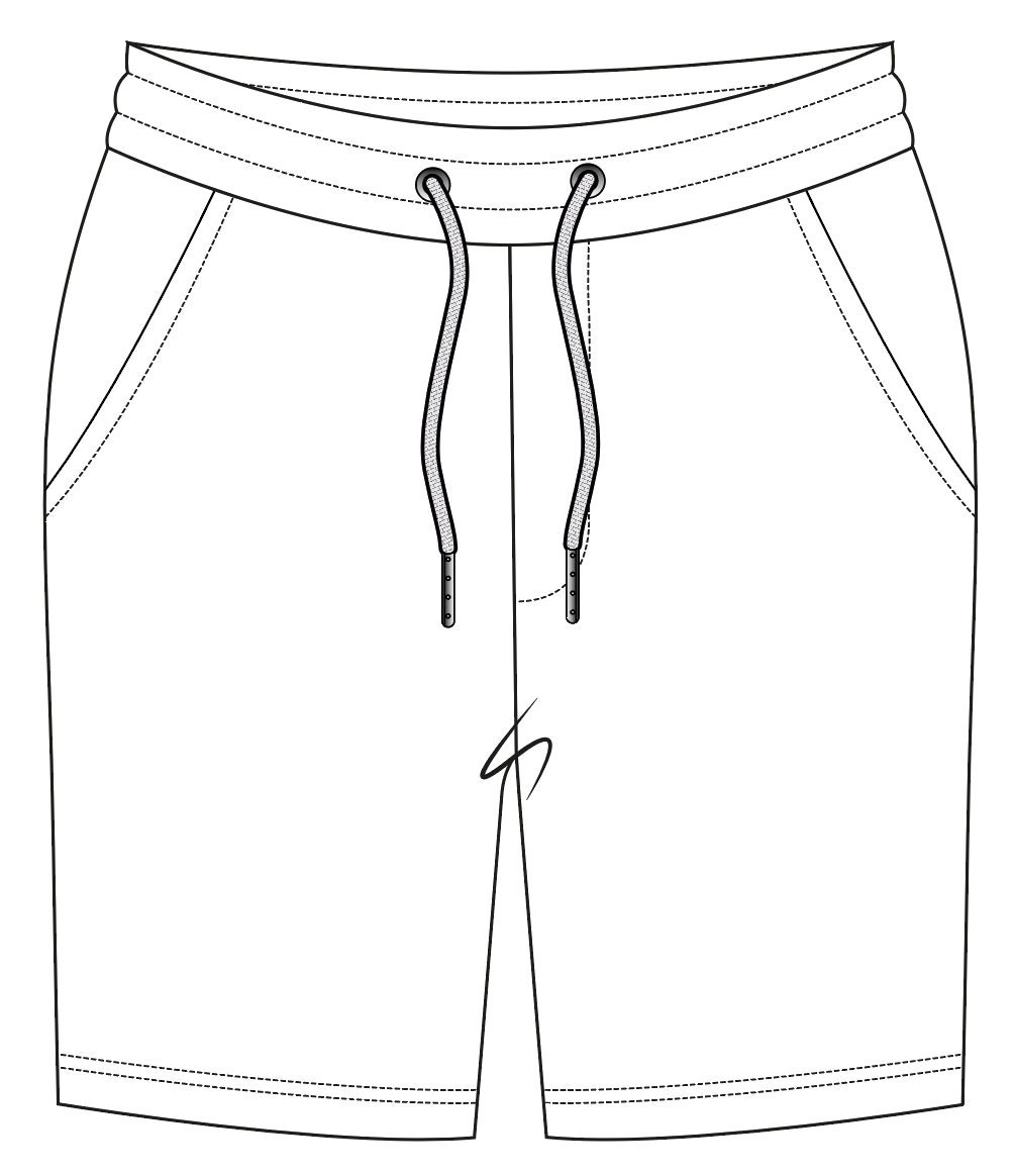 【GRAVER】24SS★ Back Drawing Smile Bermuda Training Shorts UNISEX] Small Drawing Smile Bermuda Sweat Shorts - GRAVER