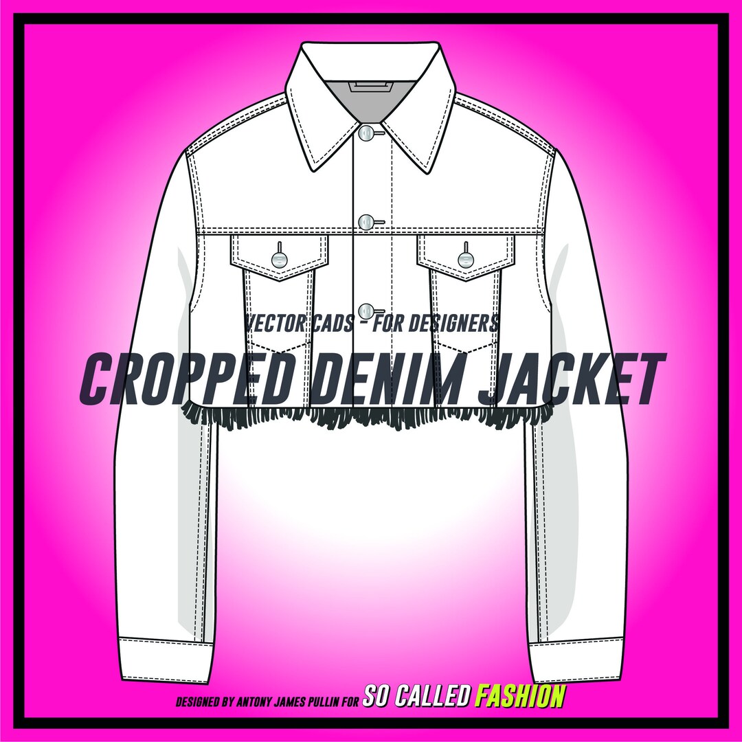 [GRAVER]★ELBOW DRAWING SMILE WHITE CLIP DENIM JACKET UNISEX] Elbow Drawing Smile White Clip Jean Jacket - GRAVER