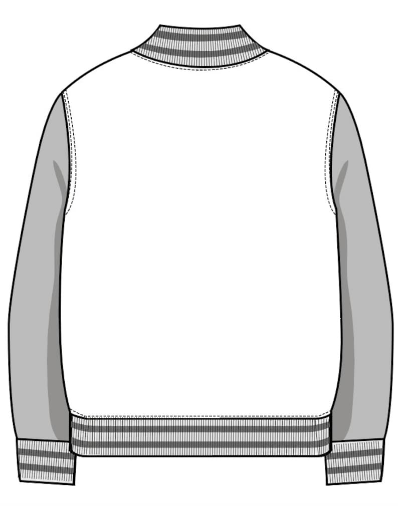 Download Vector Varsity jacket SVG flat sketch digital download for | Etsy