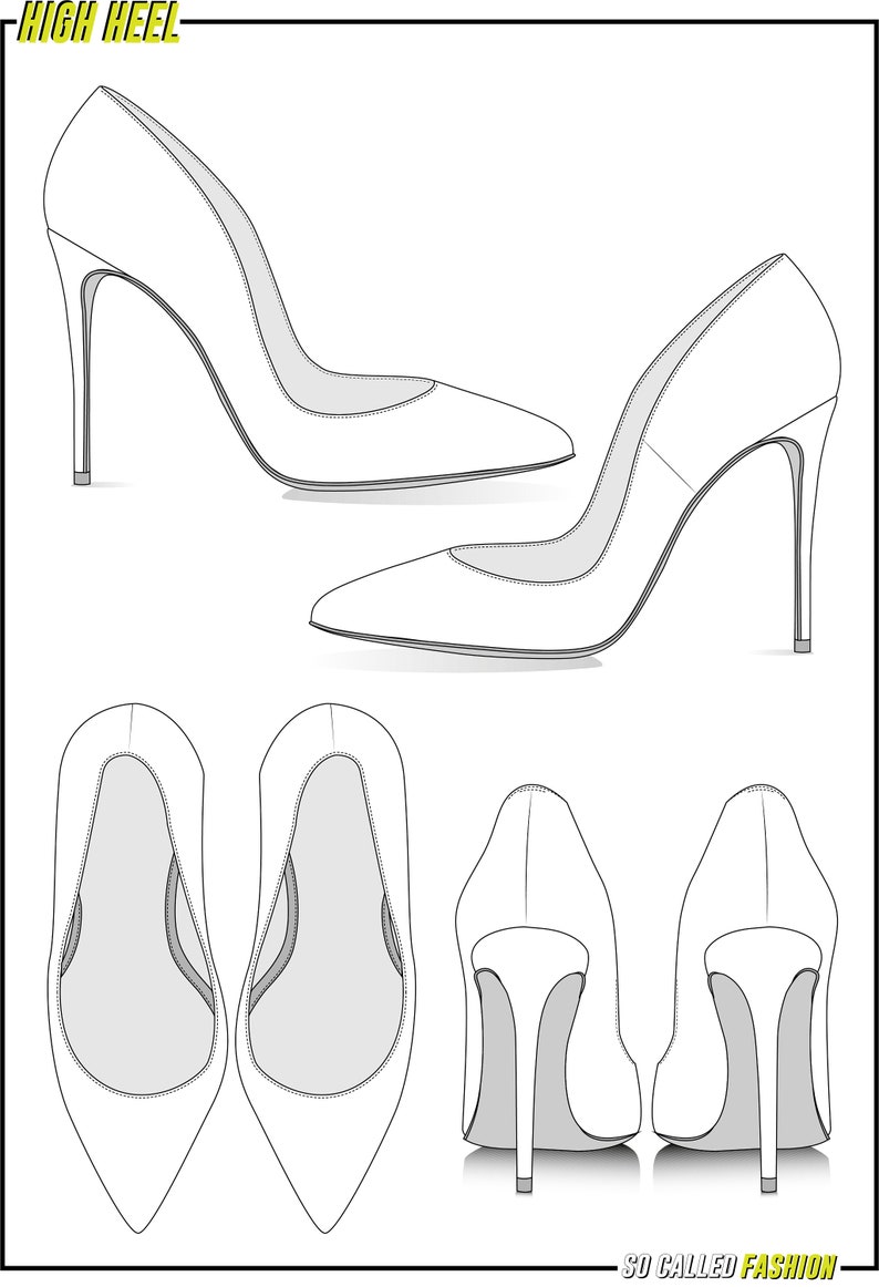 red bottom heels drawing