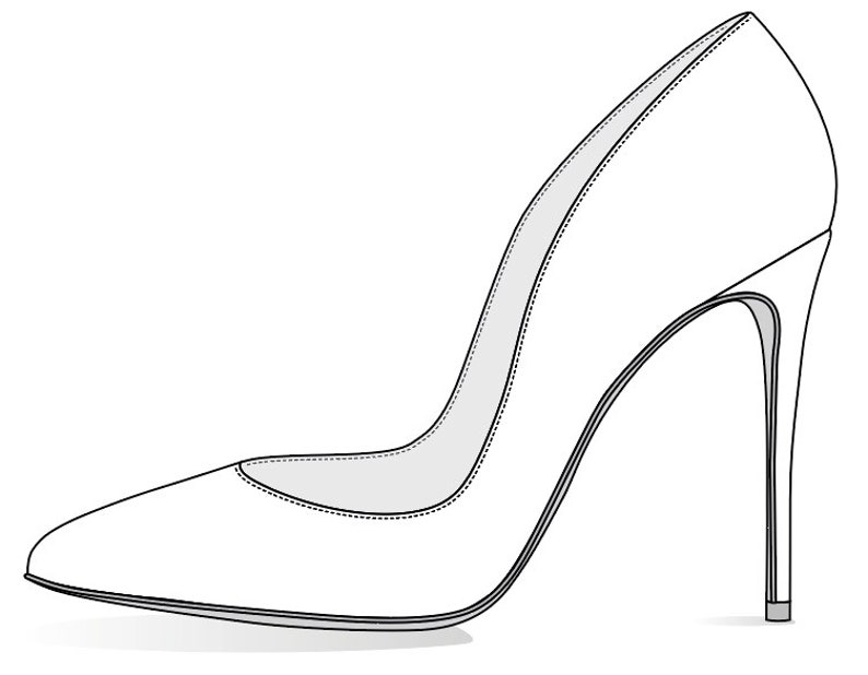 red bottom heels drawing