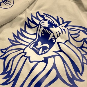 Shirt with blue fringes