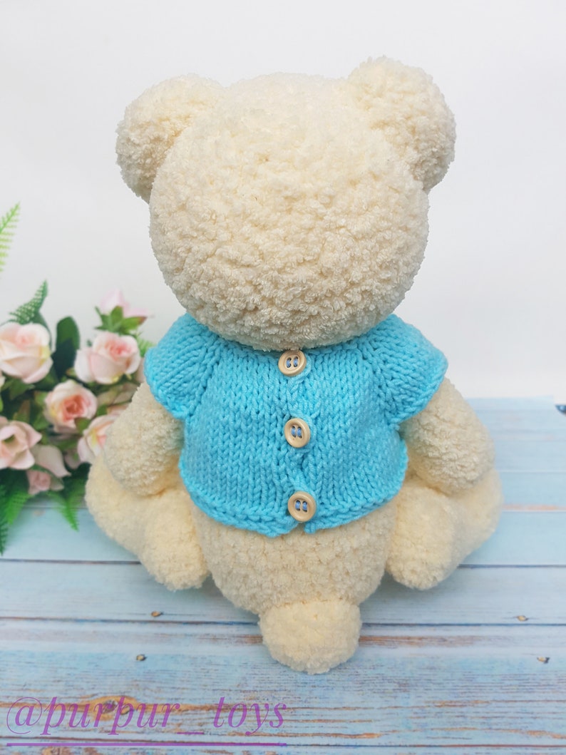 Bear Stuffed Animal Baby Shower Gift \u2013 soft bear toy \u2013 plush handmade toy Bear toy Amigurumi bear Crochet bear Ready to ship