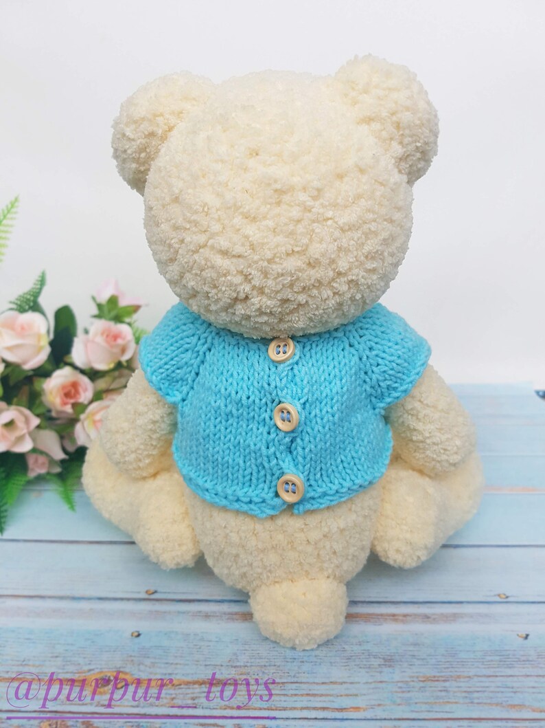 Bear Stuffed Animal Baby Shower Gift \u2013 soft bear toy \u2013 plush handmade toy Bear toy Amigurumi bear Crochet bear Ready to ship