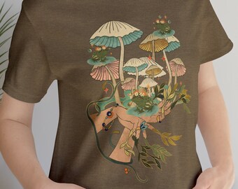 Goblincore Mushroom Frog Shirt, Goblincore Clothing, Frog and Mushroom Shirt, Goblincore Shirt, Cottagecore Shirt