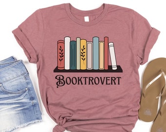 Booktrovert Shirt, Librarian Gift, Book Lover Gift, Book Lover Tshirt, Bookish Shirt, Bookish Clothing, Bookish Gift, Booktrovert Tshirt
