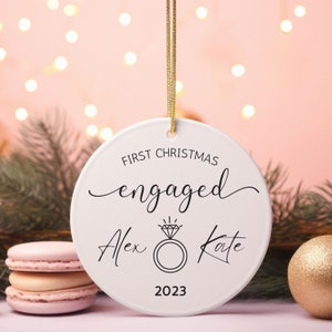 First Christmas Engaged Ornament, Engaged Couple Christmas Ornament, Gift Engaged Couple, First Christmas Together