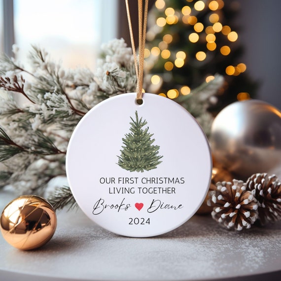 Personalized Our First Christmas Living Together Ornament, Our