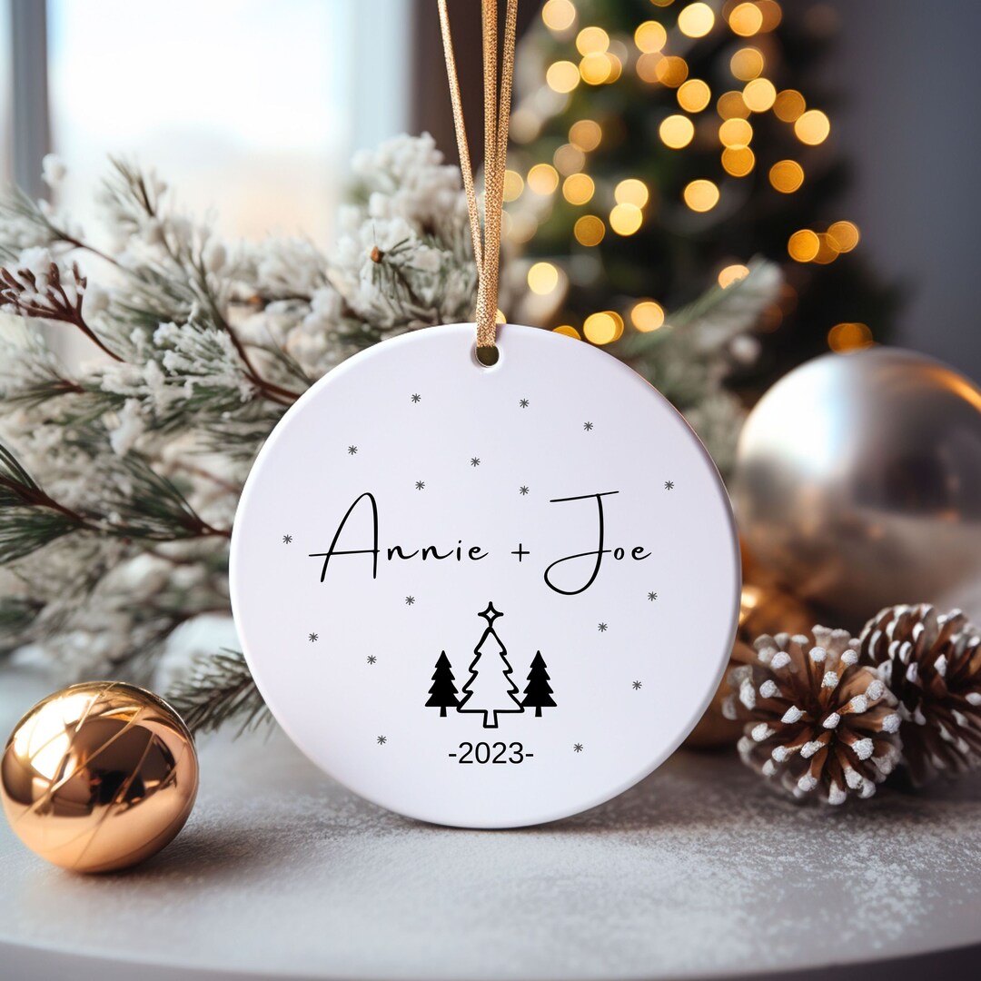 Personalized Couple First Christmas Together Ornament, Our First