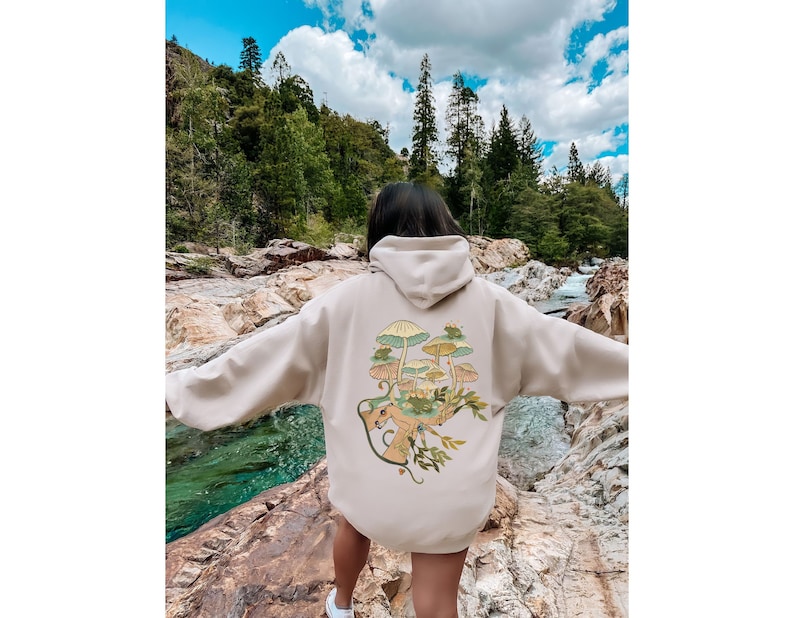 Witchy Goblincore Hoodie, Mushroom Hoodie, Frog Hoodie, Green Witch Hoodie, Goblincore Aesthetic, Frog Lover Hoodie, Witchy Clothing