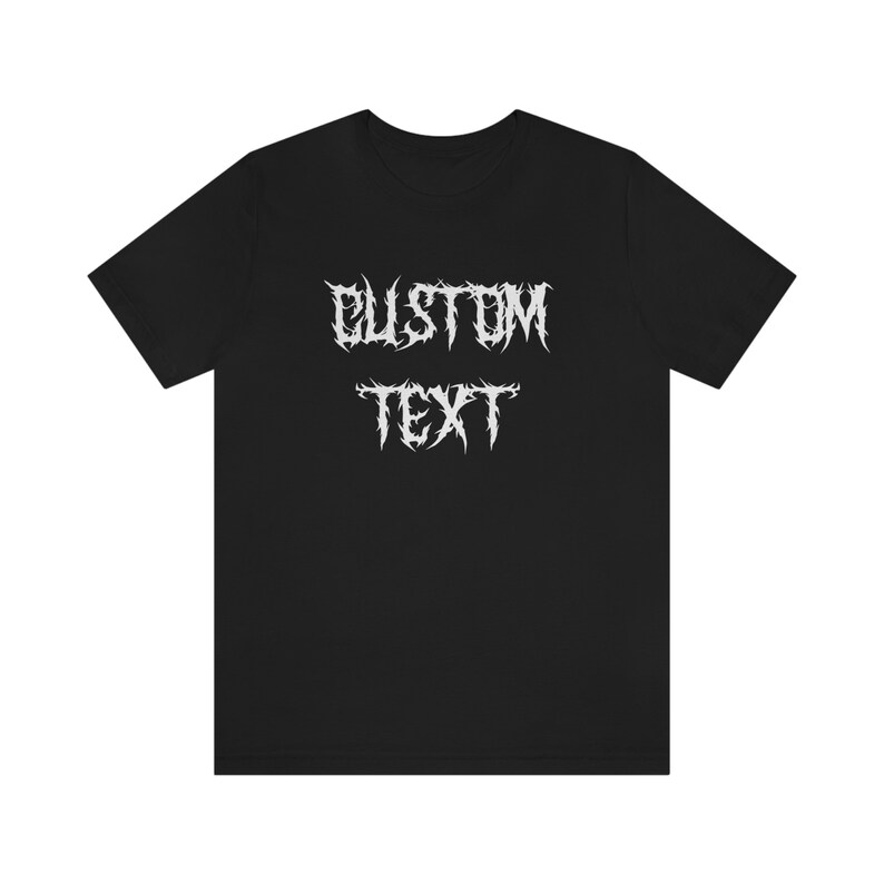 Customizable Death Metal Shirt, Heavy Metal Shirt, Black Metal Shirt, Custom Text Heavy Metal Shirt, Metal Font Tshirt image 2
