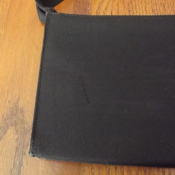 Petit Point on Black Gross Grain Style Fabric Pur… - image 4
