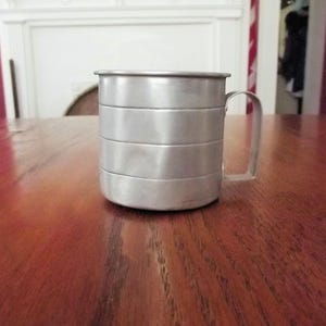 Aluminum Measuring Cup, Vintage Mid Century