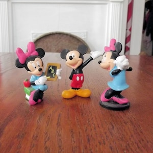 Disney PVC Figures, Mickey Mouse and 2 Minnie Mouse, Applause, 1990&#39;s
