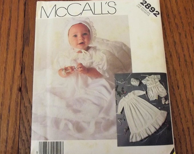 Christening Dress Pattern for Baby, Vintage Mccall's Etsy