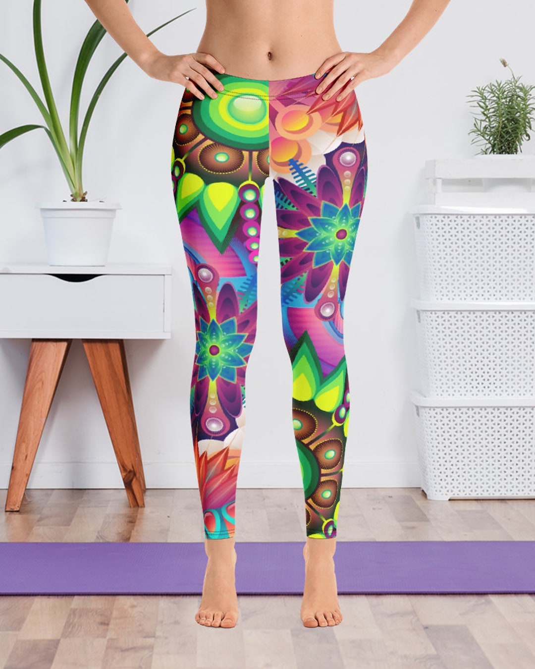 Psychedelic Trippy Hippie Heart Women's Leggings