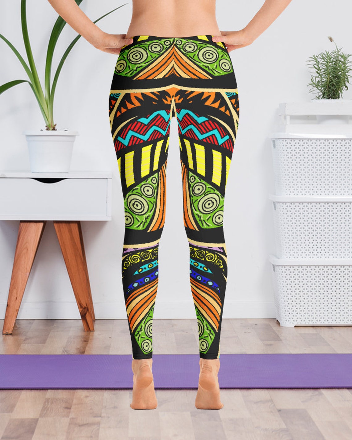 Bohemian Women's Leggings Boho Handmade Apparel Yoga Etsy