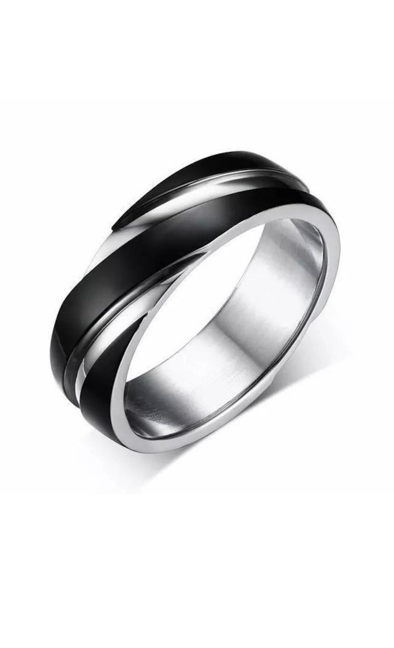 Men/'s Stainless Steel Band Ring 6MM