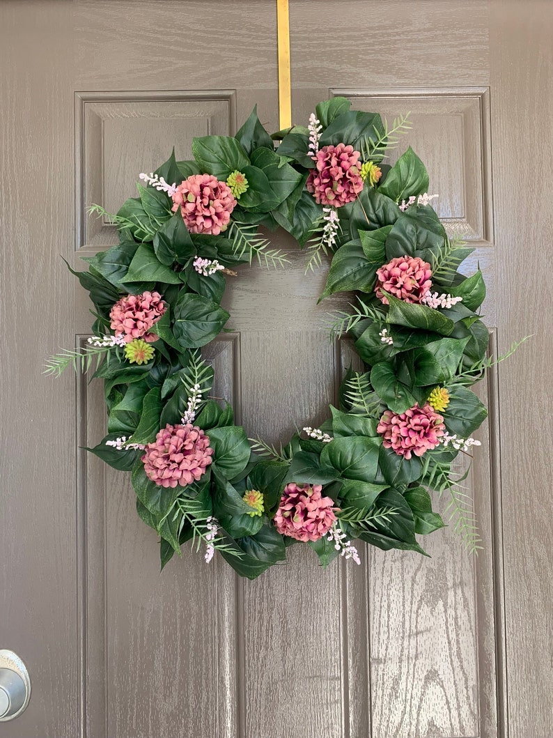 Carnation Wreath, Ivy Wreath, Succulent Wreath, Front Door Wreath