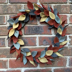 Fall felt wreath, felt wreath, minimalist wreath