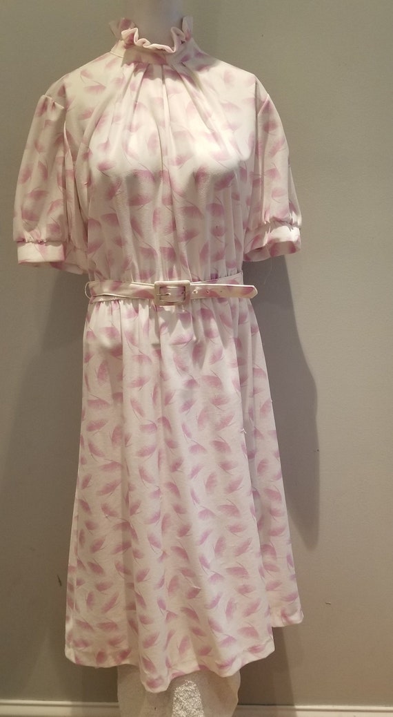 lavender and white dress