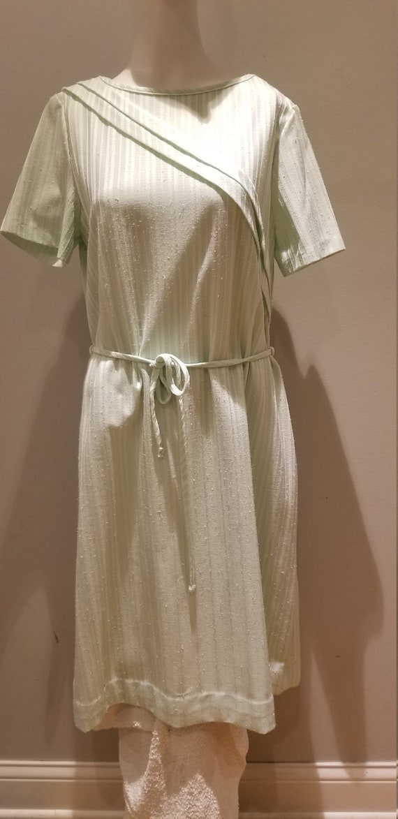 Light green shift dress