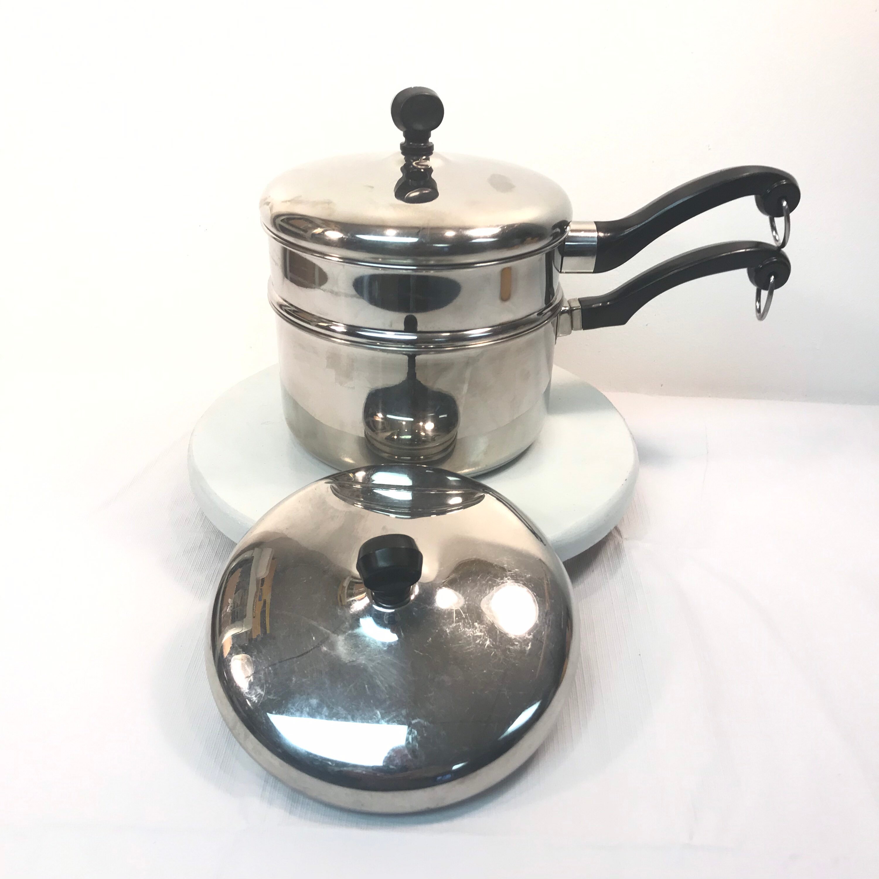 Aluminum Clad Vintage Farberware 2 Qt Sauce Pan Double Boiler Etsy