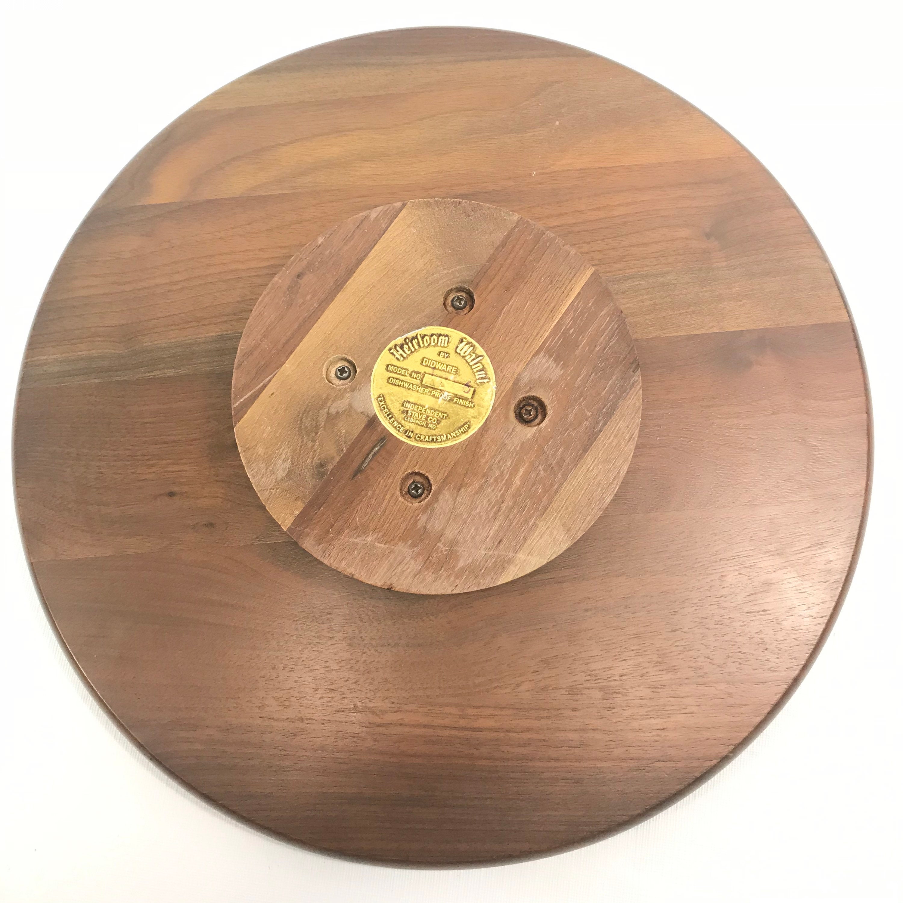Vintage Heirloom Walnut Lazy Susan 14.5 X 14.5 By Didware Etsy