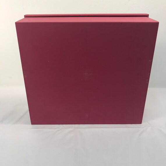 Victorian 4 Compartment Wood Decrative Box Pink R… - image 3