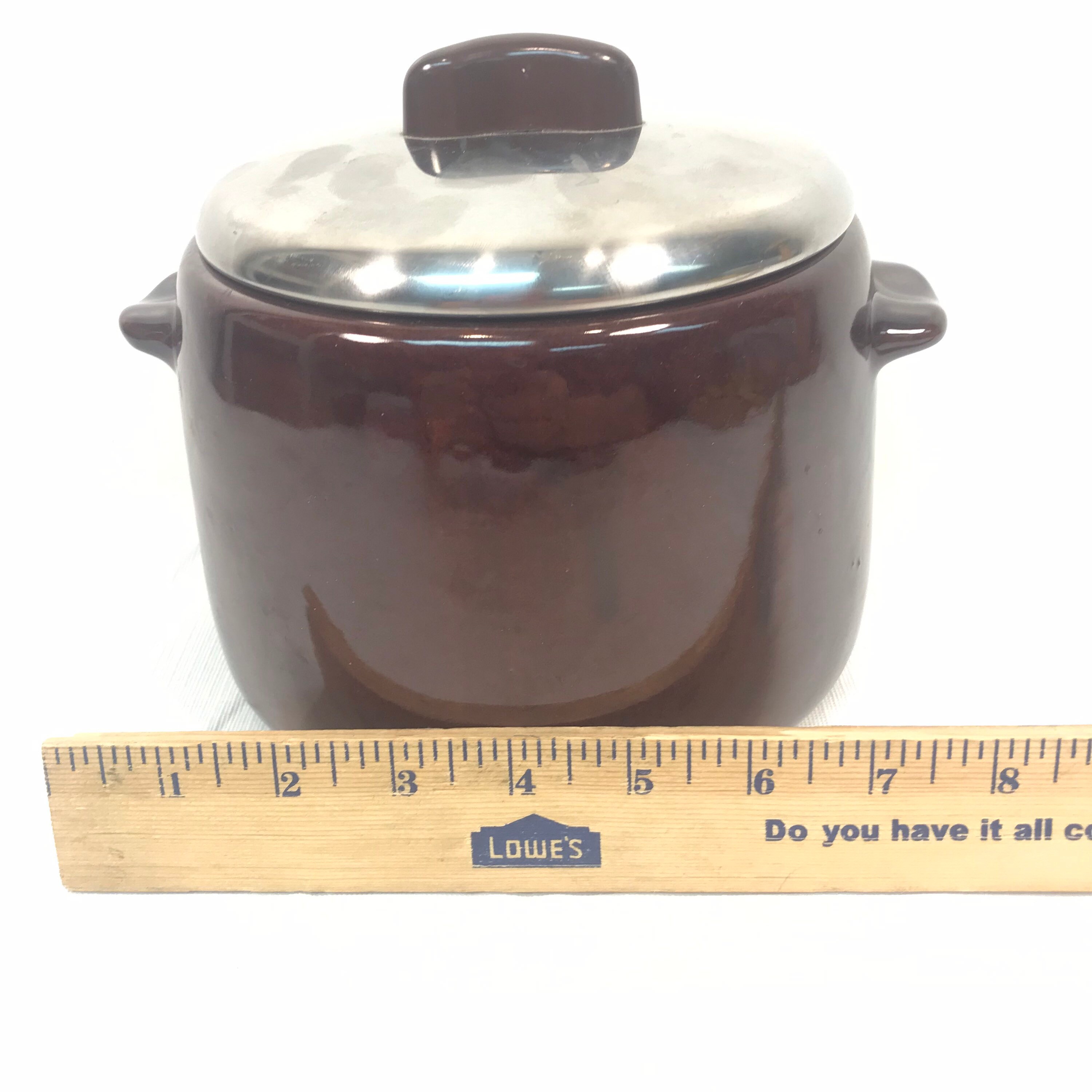Made in the USA 1950's Westbend Brown Bean Pot with Etsy
