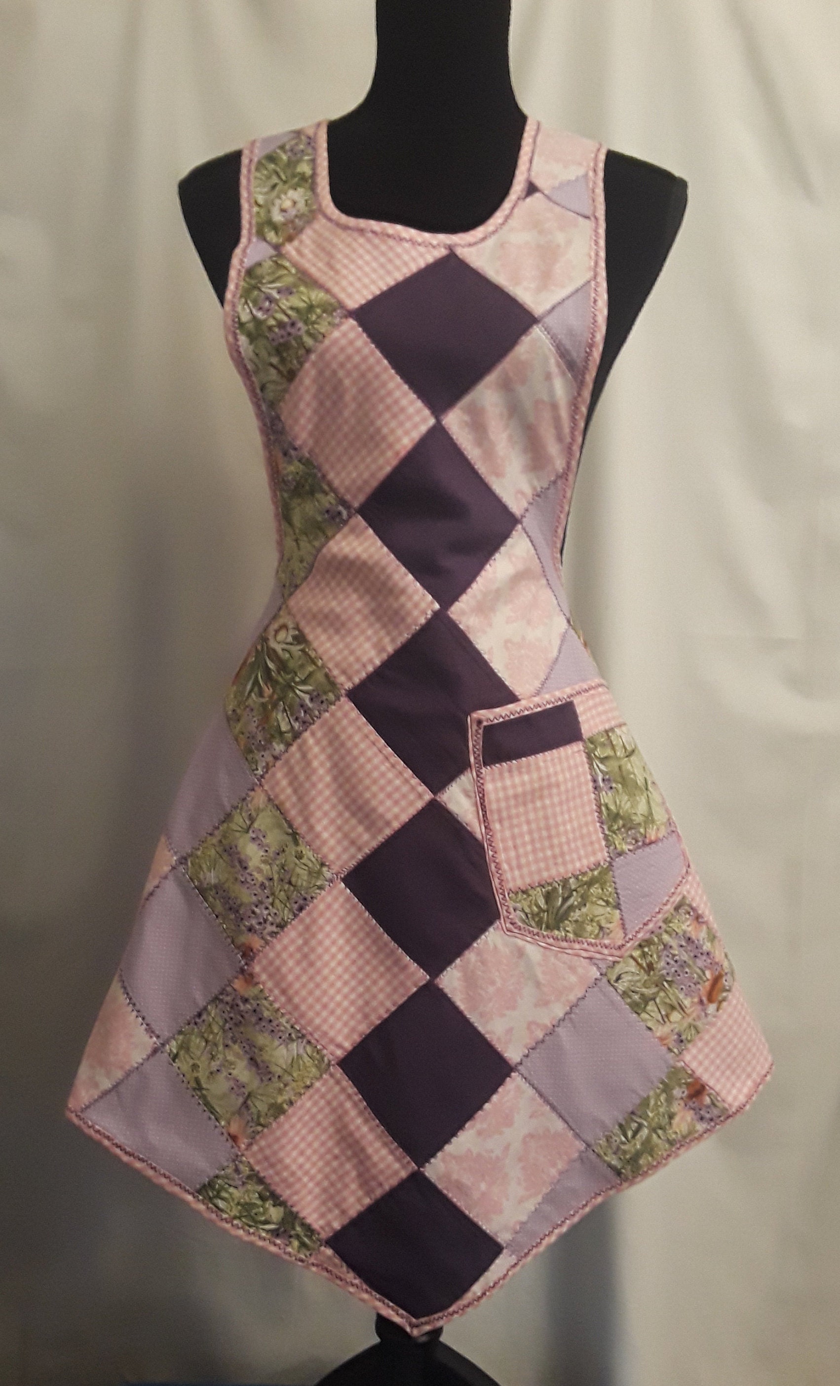 40's Style Hand Quilted Apron