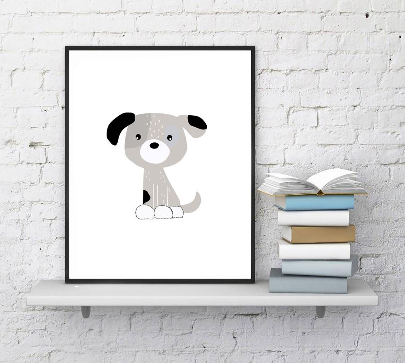 Puppy Print Dog Printable Wall Decor Dog Digital Picture for | Etsy