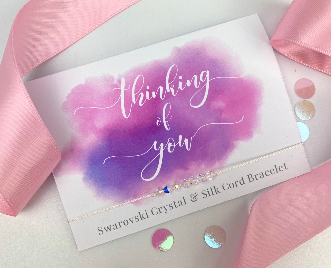 Thinking Of You Bracelet Wish Bracelet Swarovski Crystal  Etsy