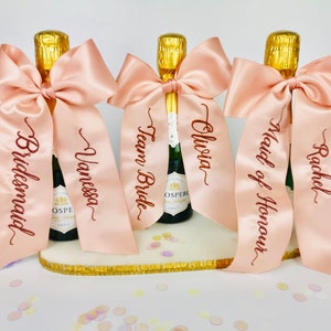 Personalised Wedding Favours Embroidered Ribbon Bow Personalised Gift Tag Bridesmaid Gifts Give Your Gifts The Wow Factor image 6