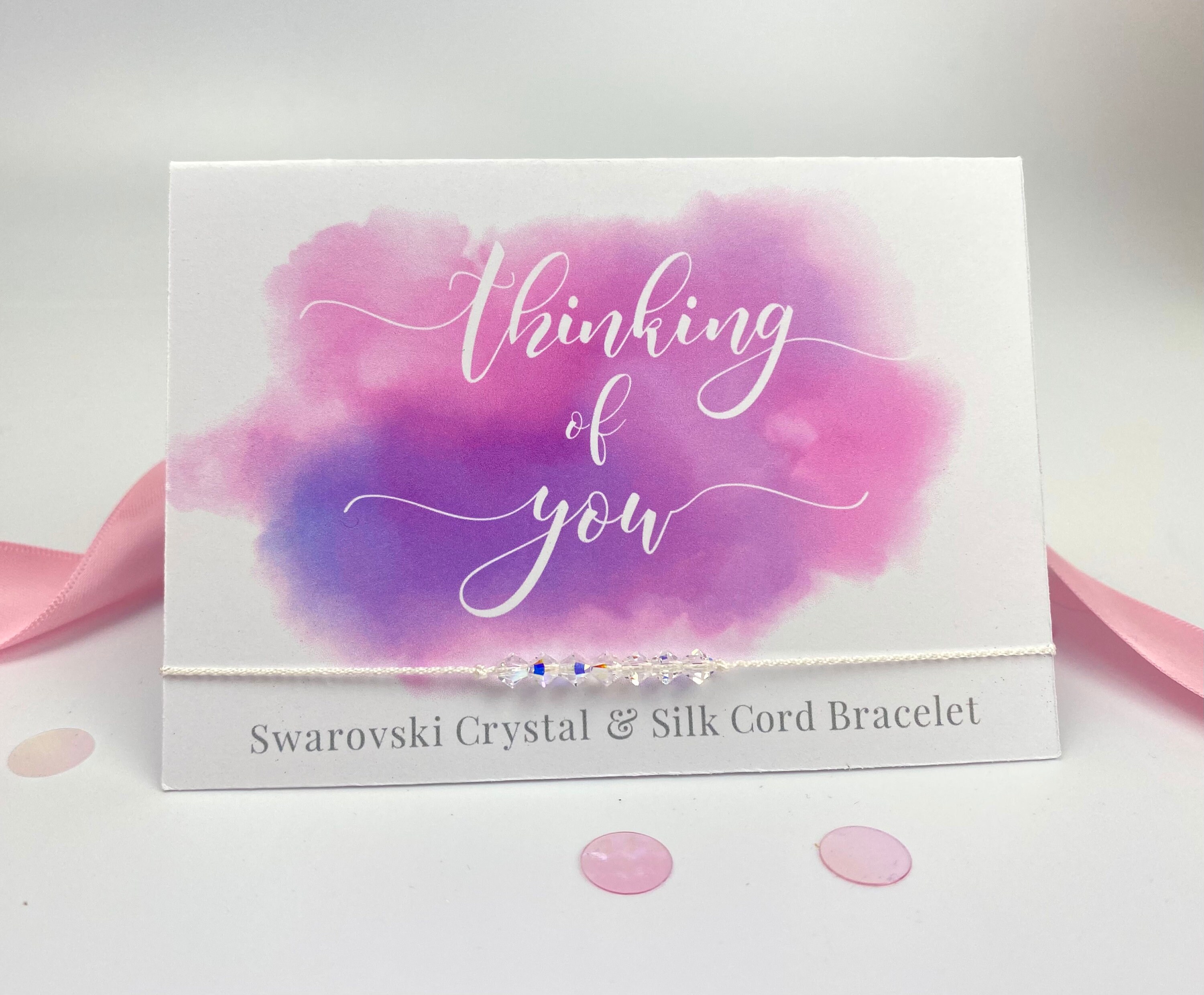 Thinking Of You Bracelet Wish Bracelet Swarovski Crystal  Etsy