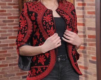 Sulu 2 style Embroidery jacket palestinian jordanian heritage tatreez