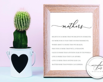Mother's Day Poem 8x10 Digital Download