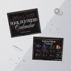2026-2027 Romantasy Book Boyfriend Calendar | Fae Warrior Fantasy Art, BookTok Gift image 4