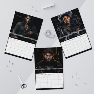 2026-2027 Romantasy Book Boyfriend Calendar | Fae Warrior Fantasy Art, BookTok Gift image 9