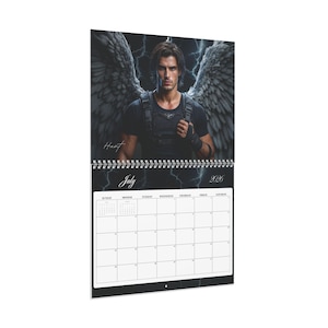 2026-2027 Romantasy Book Boyfriend Calendar | Fae Warrior Fantasy Art, BookTok Gift image 2