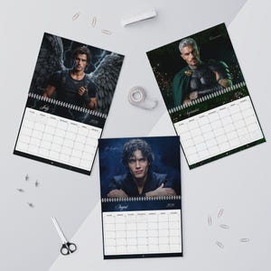 2026-2027 Romantasy Book Boyfriend Calendar | Fae Warrior Fantasy Art, BookTok Gift image 6