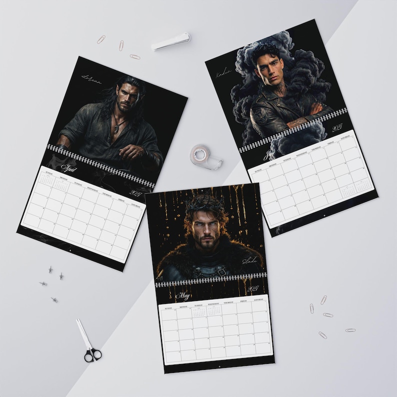 2026-2027 Romantasy Book Boyfriend Calendar | Fae Warrior Fantasy Art, BookTok Gift image 15