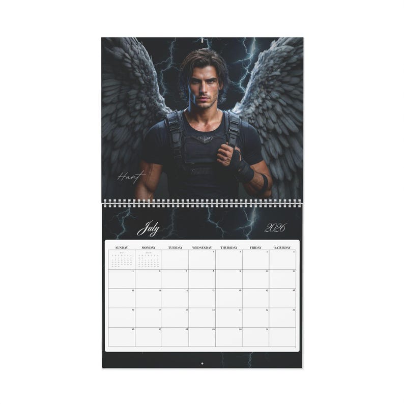 2026-2027 Romantasy Book Boyfriend Calendar | Fae Warrior Fantasy Art, BookTok Gift image 10