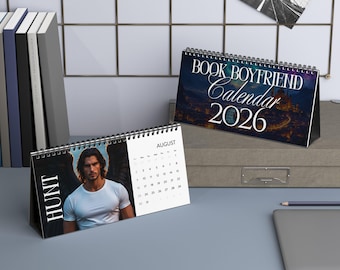 FAE Book Boyfriend Calendar 2026 desktop calendar | romance character grid