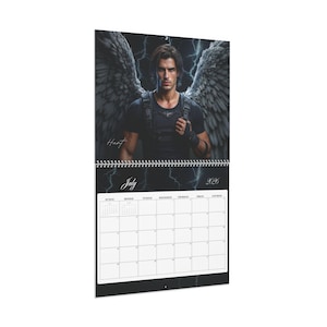 2026-2027 Romantasy Book Boyfriend Calendar | Fae Warrior Fantasy Art, BookTok Gift image 11